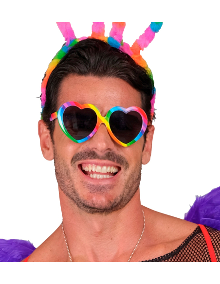 Lunettes cœur arc-en-ciel – L’accessoire flashy pour voir la vie en couleurs !