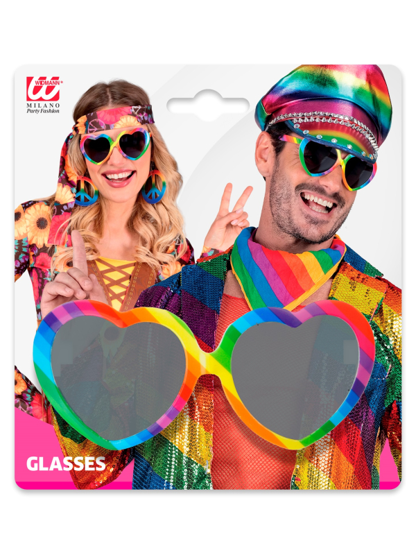 Lunettes cœur arc-en-ciel – L’accessoire flashy...