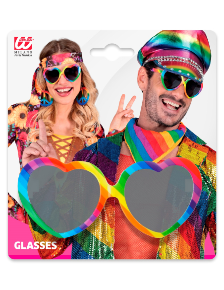 Lunettes cœur arc-en-ciel – L’accessoire flashy pour voir la vie en couleurs !