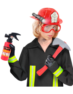 Set pompier enfant – Deviens un vrai héros avec casque, hache et extincteur ! 2
