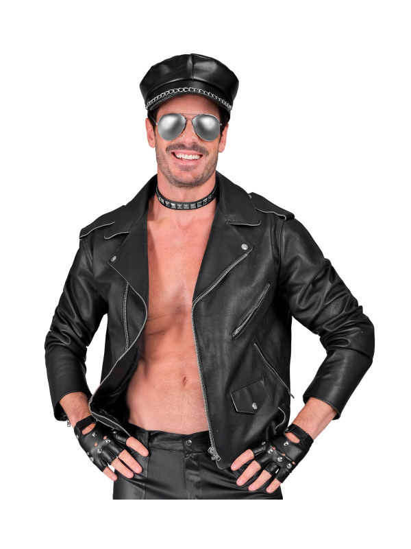 Accessoires Rocker Biker – Kit complet (Chapeau, Collier, Gants, Lunettes)