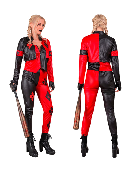 Déguisement Femme Arlequine Rebelle – Veste, Gilet, Pantalon