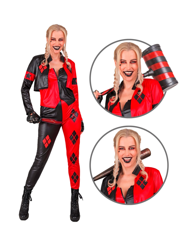 Déguisement Femme Arlequine Rebelle – Veste, Gilet, Pantalon