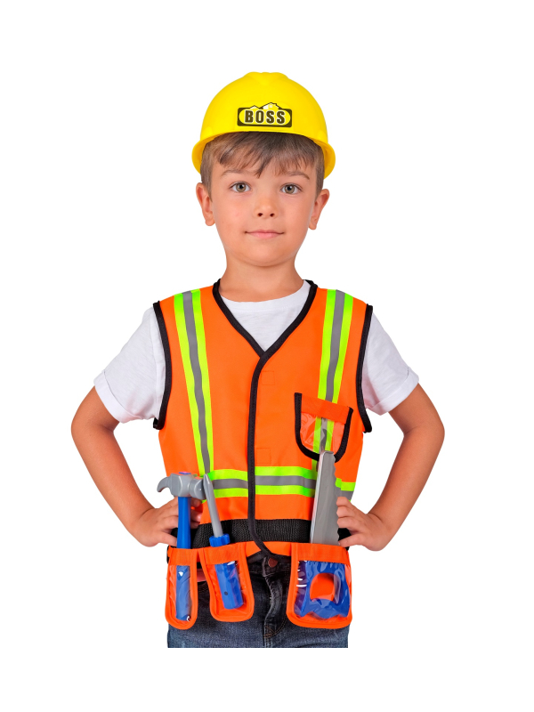 Set Déguisement Chantier Enfant – Ouvrier / Constructeur avec Accessoires