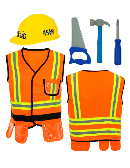 Set Déguisement Chantier Enfant – Ouvrier / Constructeur avec Accessoires