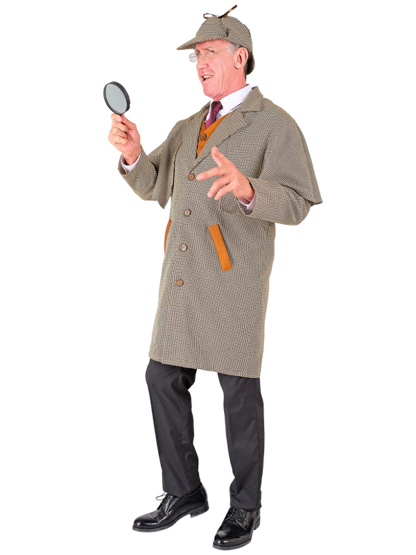 Déguisement Détective Sherlock Holmes Adulte – Manteau, Gilet, Chapeau