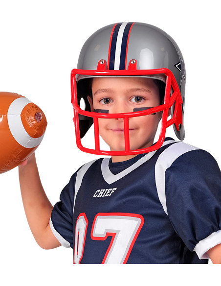 Casque de Football Américain Enfant – Accessoire en Plastique Rigide