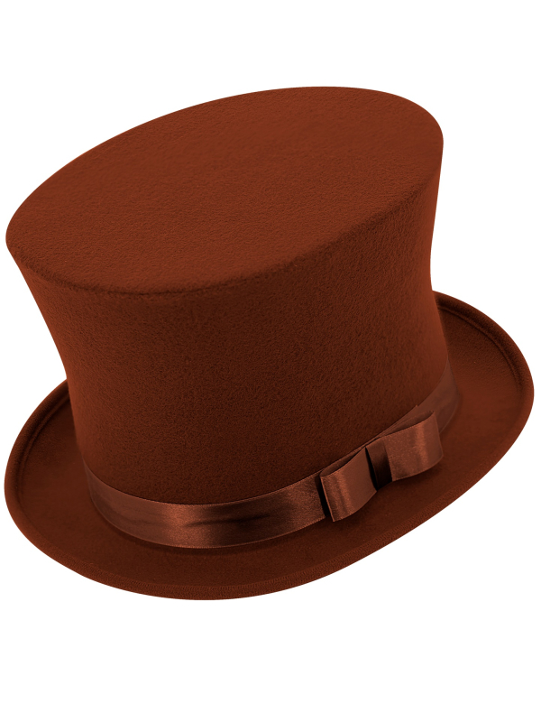 Chapeau Haut de forme Marron pour adulte