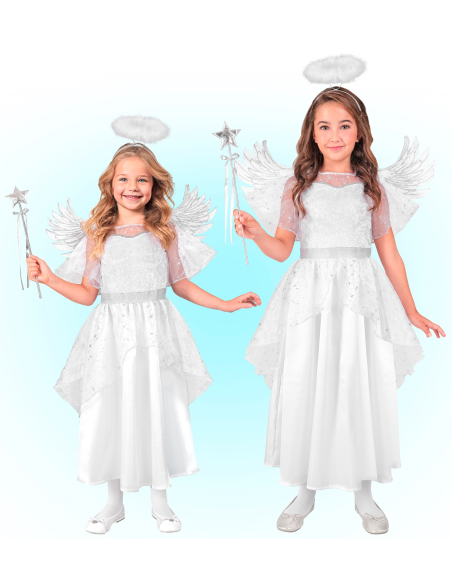 Déguisement d'Ange pour Enfant – Robe, Ailes et Auréole