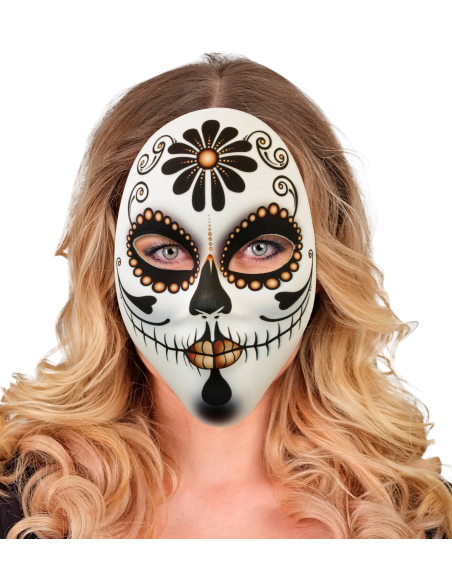 Masque Femme Jour des Morts – Tissu Léger et Confortable