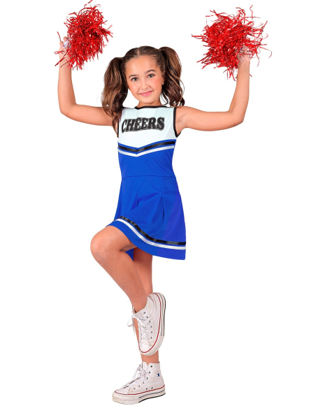 Déguisement de Majorette Bleue pour Enfant – Look Cheerleader Ultra Fun !