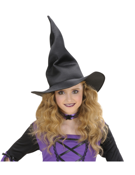 Chapeau Halloween de sorcière enfant – Pointe tordue mystique
