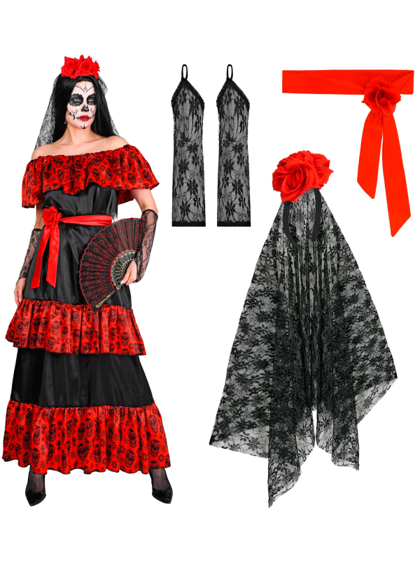 Déguisement femme Dia de los Muertos complet – Ambiance Mexique