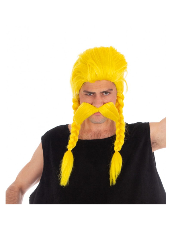 Set perruque + moustache Ordralphabétix™ – Astérix® – Officiel – 2 pièces