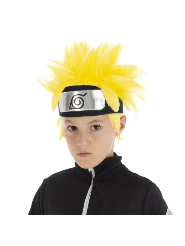 Perruque Naruto™ Shippuden enfant – Jaune hérissée – Taille unique