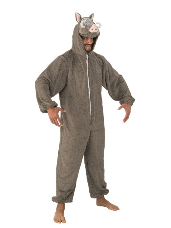 Déguisement de Sanglier Astérix® adulte - Combinaison peluche intégrale avec tête