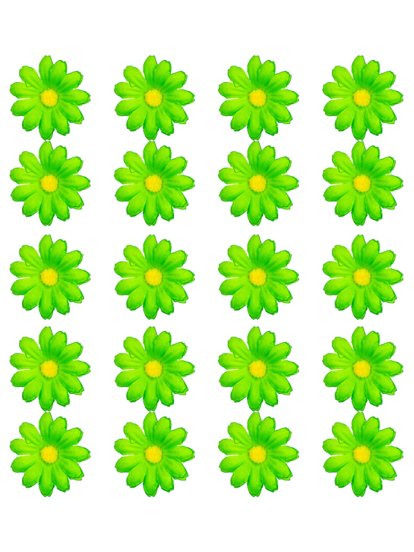 Set de 20 fleurs vertes décoratives en tissu –...