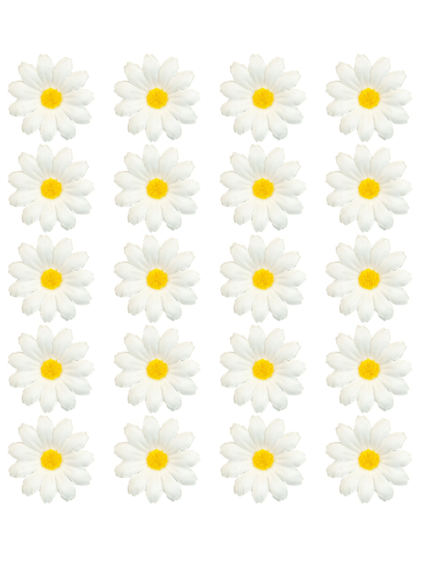 Set de 20 fleurs décoratives blanches – Élégance et pureté pour vos décos et créations festives