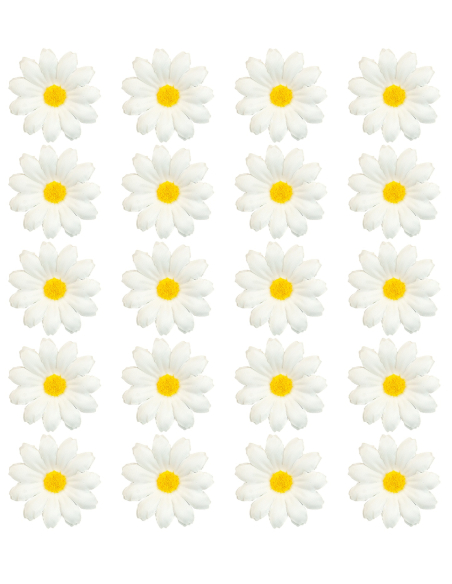 Set de 20 fleurs décoratives blanches – Élégance et pureté pour vos décos et créations festives