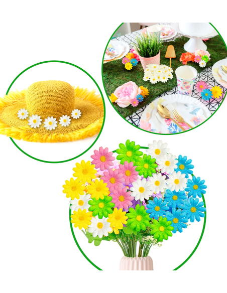 Set de 20 fleurs décoratives blanches – Élégance et pureté pour vos décos et créations festives