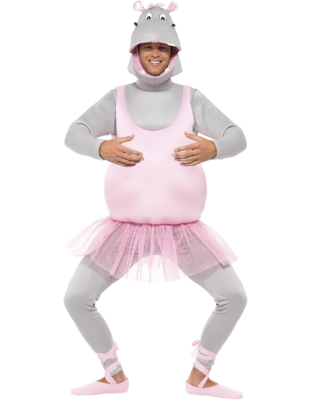 Déguisement Hippopotame Ballerine Adulte (haut, pantalon, coiffe, couvre-chaussures)