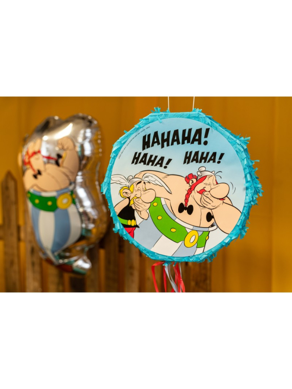 Piñata pliable bleue à tirer Astérix® – 40 cm – Pour une fête d’anniversaire gauloise !
