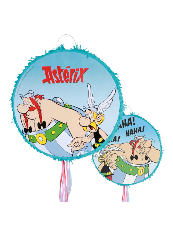 Piñata pliable bleue à tirer Astérix® – 40 cm – Pour une fête d’anniversaire gauloise !