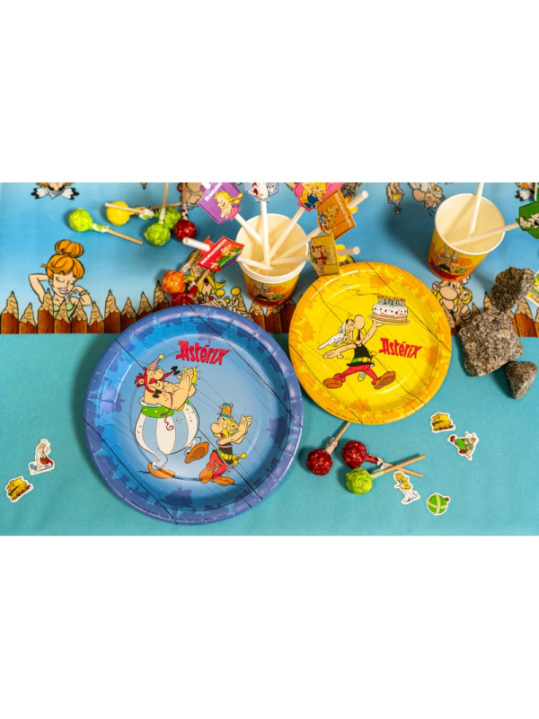 8 Assiettes en carton Astérix® 23 cm – Fête d’anniversaire écoresponsable 100 % gauloise !