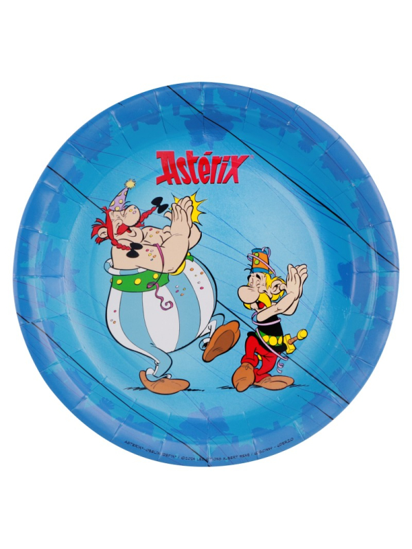 8 Assiettes en carton Astérix® 23 cm – Fête d’anniversaire écoresponsable 100 % gauloise !