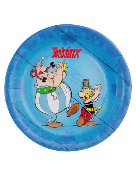 8 Assiettes en carton Astérix® 23 cm – Fête d’anniversaire écoresponsable 100 % gauloise !