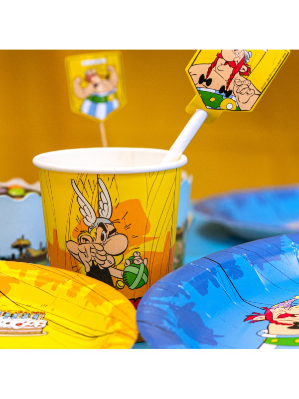 8 Gobelets en carton Astérix® 250 ml – Écoresponsables, parfaits pour une fête d’anniversaire gauloise !