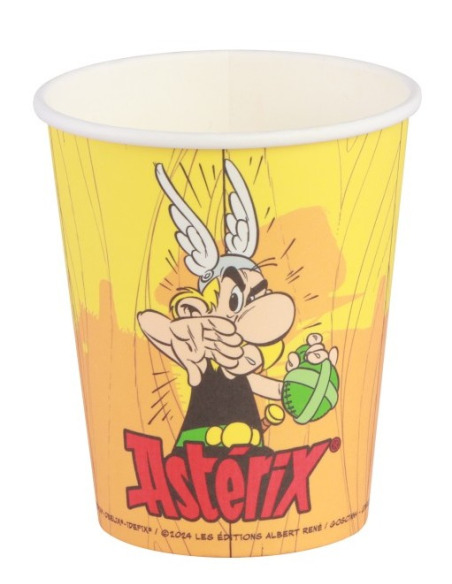 8 Gobelets en carton Astérix® 250 ml – Écoresponsables, parfaits pour une fête d’anniversaire gauloise !