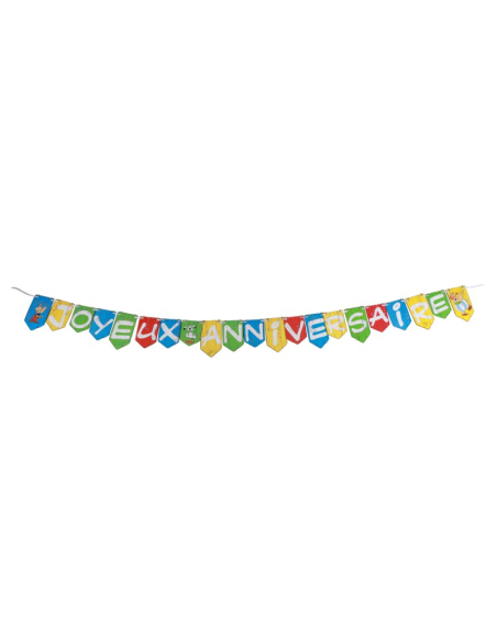 Guirlande Joyeux Anniversaire Astérix® – 2,5 m – Déco murale festive pour anniversaire enfant