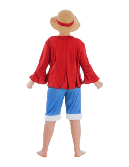Déguisement enfant Luffy – One Piece® – Veste, short, ceinture et chapeau (4 pièces)
