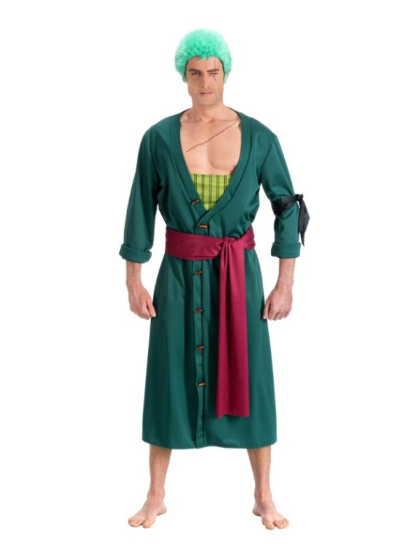 Perruque Zoro – One Piece® – Cheveux verts officiels adulte