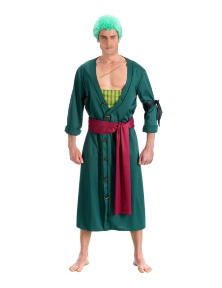 Perruque Zoro – One Piece® – Cheveux verts officiels adulte