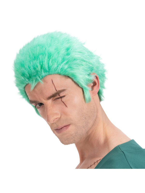 Perruque Zoro – One Piece® – Cheveux verts officiels adulte