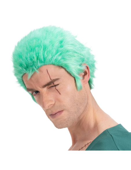 Perruque Zoro – One Piece® – Cheveux verts officiels adulte