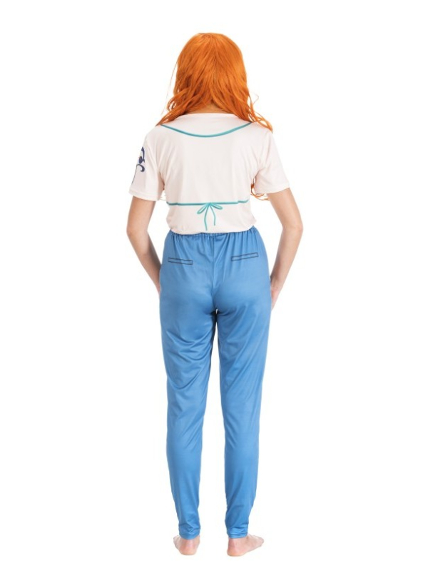 Déguisement adulte Nami – One Piece® – Haut imprimé + pantalon (XS à M)