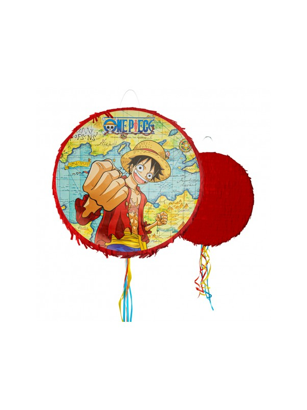 Piñata à tirer One Piece® – Luffy rouge – Ø 40 cm