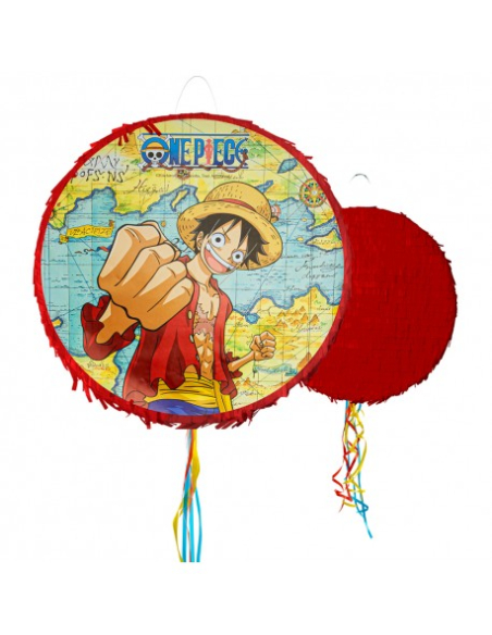 Piñata à tirer One Piece® – Luffy rouge – Ø 40 cm