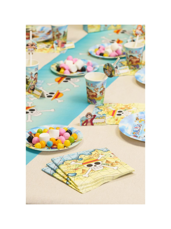 20 Serviettes anniversaire One Piece® – Papier 3 plis – 33 x 33 cm