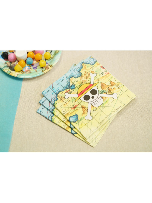 20 Serviettes anniversaire One Piece® – Papier 3 plis – 33 x 33 cm
