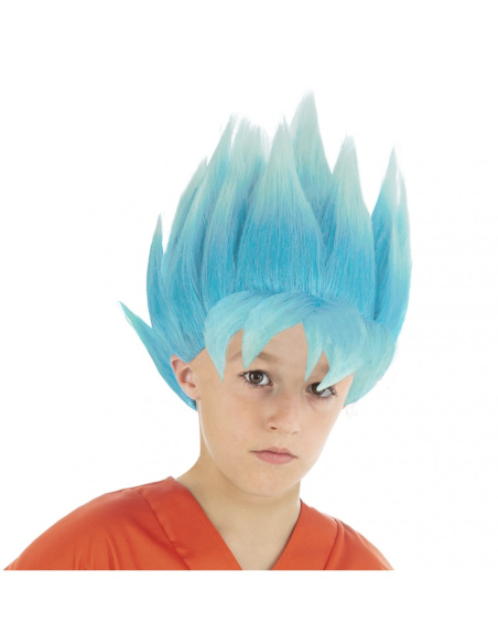 Perruque Goku Super Saiyan Bleue Enfant - Dragon Ball Super®