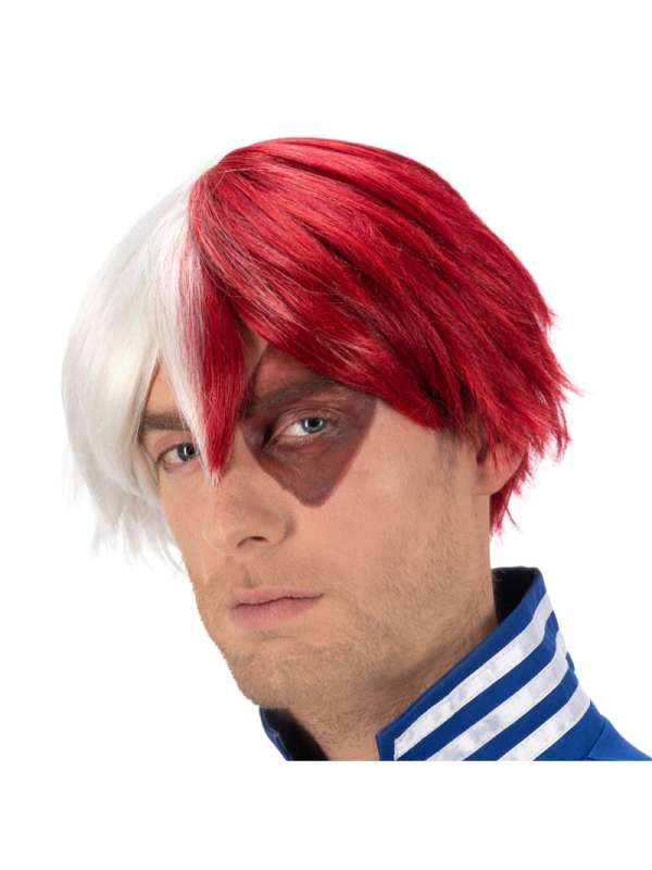 Perruque Shoto Todoroki – My Hero Academia® – Cosplay Officiel Rouge & Blanche