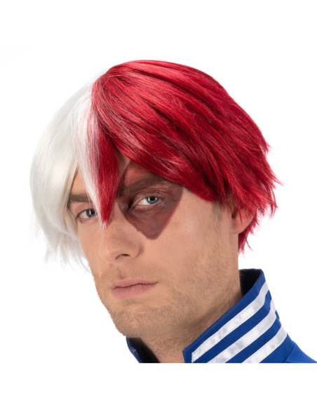 Perruque Shoto Todoroki – My Hero Academia® – Cosplay Officiel Rouge & Blanche