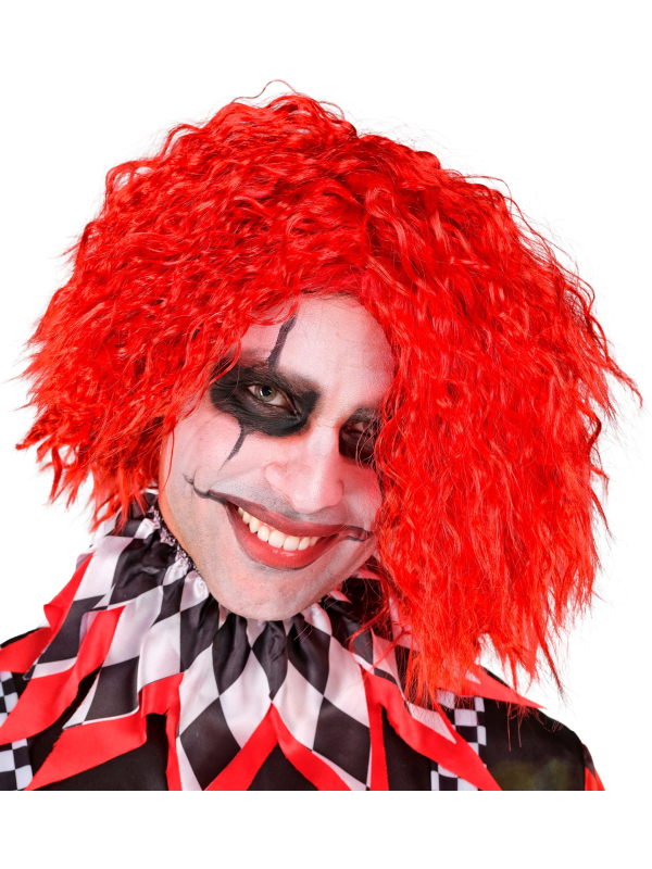 Perruque Clown Tueur Rouge – Halloween & Cosplay Terrifiant