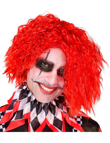 Perruque Clown Tueur Rouge – Halloween & Cosplay Terrifiant