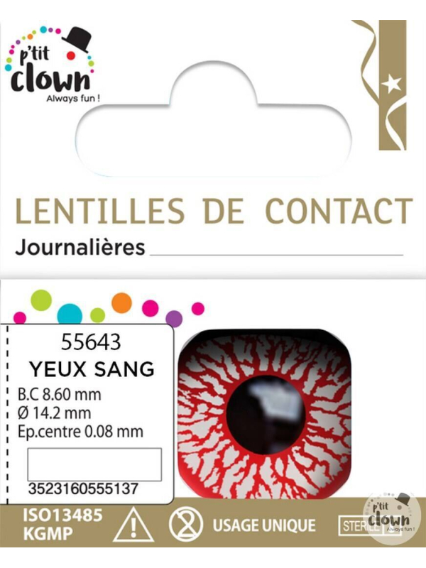Lentilles Sanglantes Halloween – Effet Veines...