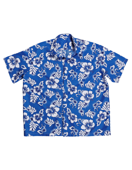 Chemise Hawaïenne Bleue – Ambiance lagon et fleurs exotiques
